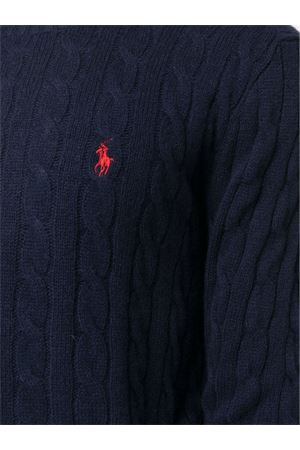 Navy blue wool-cashmere blend sweater RALPH LAUREN | 710876762002NAVY